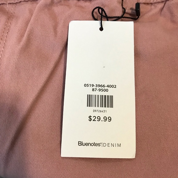 Bluenotes High Waist  Paperbag Mom Shorts Mauve XL NWT Cotton Cuffed Hems - Picture 5 of 6